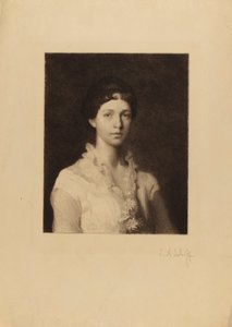 Untitled (woman with daisies on her dress) by Stephen Alonzo Schoff
