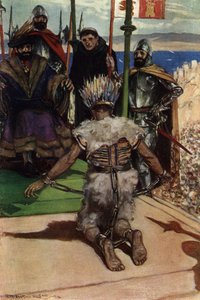 Montezuma II made prisoner by Hernan Cortes in 1519 by Stephen Reid