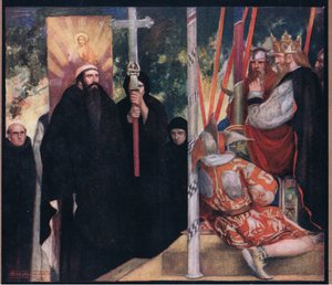 The reception of Saint Augustine by Ethelbert by Stephen Reid