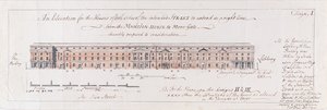 Design for the Houses of Both Sides of the Intended Street to Extend in a Right Line from the Mansion-House to More-Gate, 1762