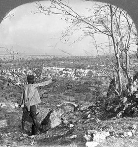 General View over the 450 Pagodas from Mandalay Hill, Burma