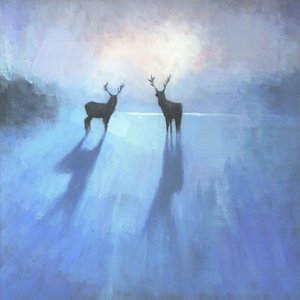 Majestic Winter Stags by Steve Mitchell