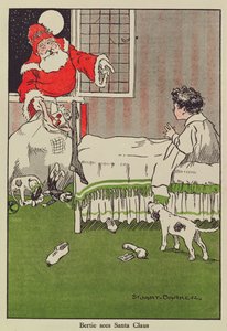 Bertie sees Santa Claus, book illustration