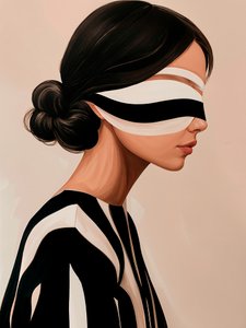 Elegant Blindfolded Woman by Studio Palette