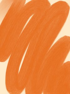 Orange Brushstroke Abstract by Studio Palette