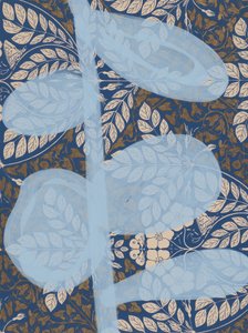 Serene Blue Leaf Pattern