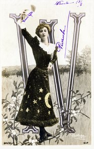 Liane De Pougy, Dancer and Courtesan from La Belle Epoque - Alphabet in Postcard by Studio Reutlinger