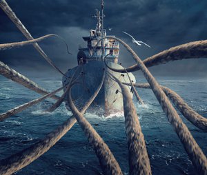Kraken Ship Attack by Sulaiman Almawash