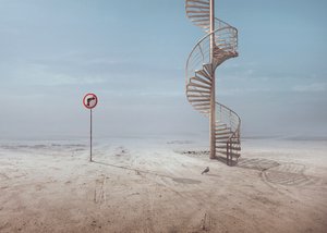 Surreal Desert Staircase