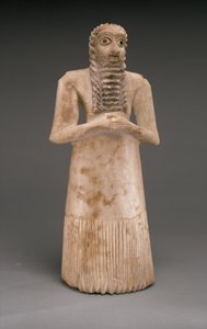 Standing Male Worshiper, Early Dynastic, c.2900-2600 B.C. by Sumerian