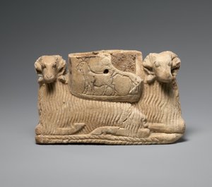 Vessel Supported by Two Rams by Sumerian Sumerian