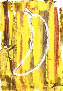 Abstract Yellow Banana by Sunet Theron