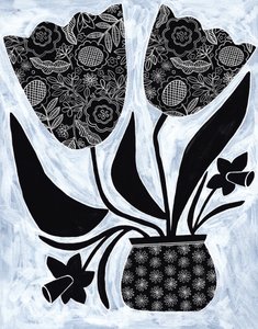 Patterned Folk Flowers