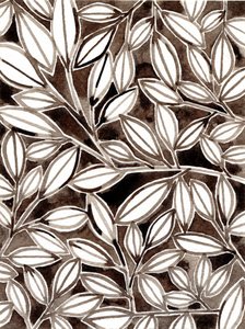 Sepia Botanical Pattern by Susan Black