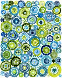 Whimsical Floral Circles by Susan Black