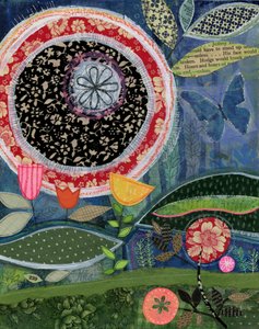 Whimsical Garden Collage by Susan Black
