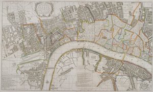 Map of Westminster, the City of London, Southwark and Surrounding Areas by Sutton Nicholls