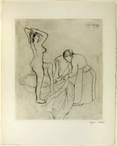 Woman with Large Breasts and Old Woman by Suzanne Valadon