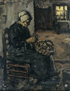 Peasant Woman Peeling Potatoes