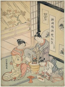 Burning Maple Leaves to Heat Sake