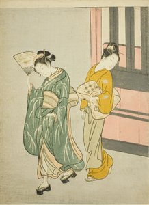 Clearing Breeze from a Fan, from the series "Eight Views of the Parlor" by Suzuki Harunobu