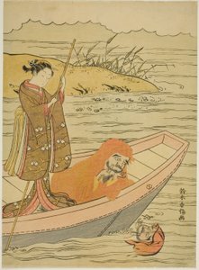 Daruma looking at his reflection