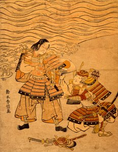 Kumagai Naozane and Taira no Atsumori, Episode from War Between Taira and Minamoto by Suzuki Harunobu