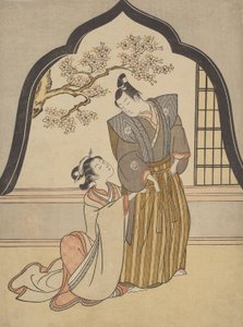 Lovers Dressing Beside a Window by Suzuki Harunobu
