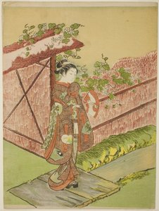 Meeting her Lover (parody of the Yugao chapter of "Tale of Genji")