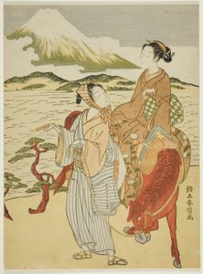 Pausing to admire Mt. Fuji (parody of Ariwara no Narihira