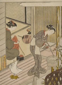 Returning Sails of the Towel Rack by Suzuki Harunobu