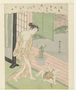 Woman and Mischievous Child by Suzuki Harunobu