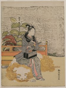 Youth Representing Monju, God of Wisdom on a Lion