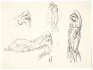 Study Sheet with Four Sketches for 
