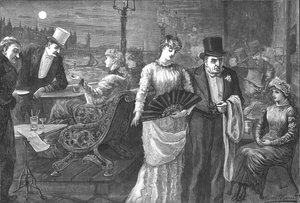 A Midsummer Night on the Terrace of the House of Commons, Palace of Westminster by Swain