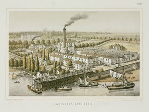 Textile Factory, Carlsviks, Stockholm, Sweden, c.1840 by Swedish School