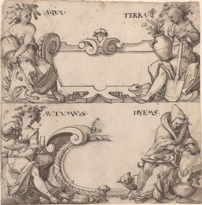 Water and Earth/Autumn and Winter by Swiss 16th Century