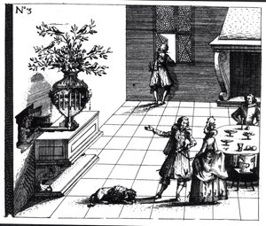Bird song musical tree, published c.1670 by Swiss School