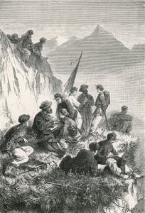 Botanical Students in the Mountains by Swiss School
