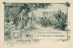 Fifty year anniversary of Neuchatel declaring itself a republic within the Swiss Confederation in 1848 by Swiss School