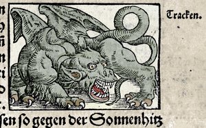 Representation of a dragon: engraving from Johann Stumpff