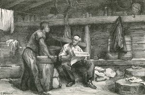Scene in a Cheese-Making Hut by Swiss School