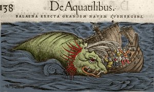 Sea Monster attacking a Ship, illustration from 