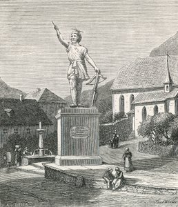 Statue of Tell at Altorf, near the spot where he is said to have shot the Apple from his Son