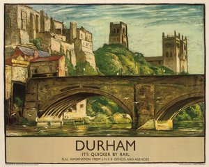 A British Railways Poster Advertising Durham, c.1935 by Sydney Lee