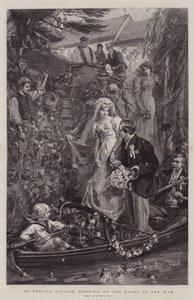 An English Village Wedding, on the Banks of the Wye by Sydney Prior Hall