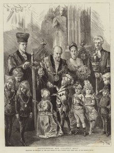 Brobdingnag and Lilliput Meet by Sydney Prior Hall