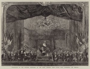 Celebration of the Voltaire Centenary at the Gaite Theatre, Paris, Victor Hugo addressing the Meeting by Sydney Prior Hall