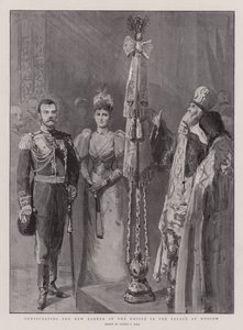 Consecrating the New Banner of the Empire in the Palace at Moscow by Sydney Prior Hall
