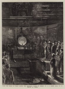 HRH the Prince of Wales casting the Equestrian Statue of himself by J E Boehm, ARA to be erected at Bombay by Sydney Prior Hall